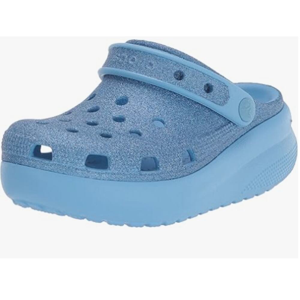 Girls Croc crush blue sparkly size 12